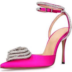 Pink Rhinestone Heels