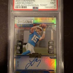 2024 contenders Ladd Mcconkey Variation /99 PSA 9