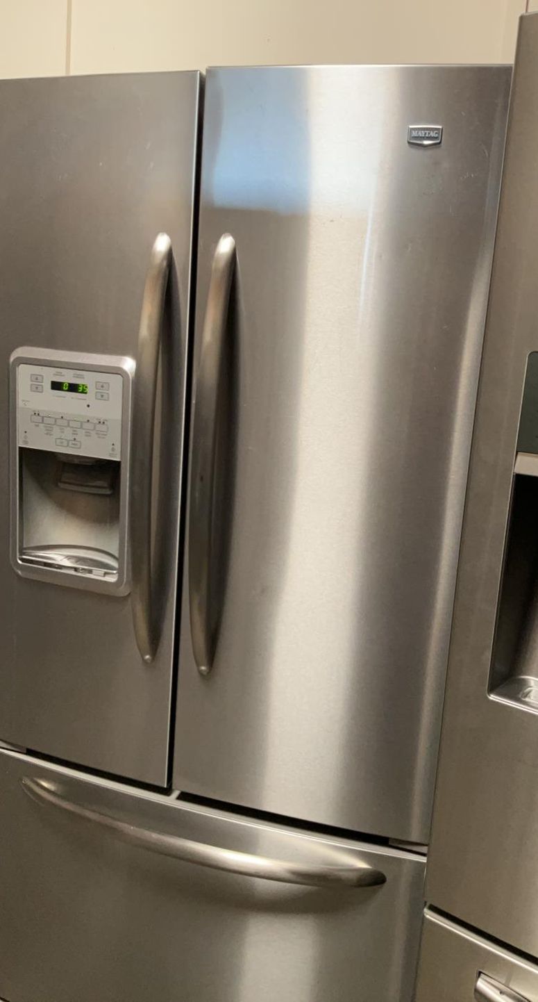 Maytag 3-Door Stainless Steel Refrigerator Fridge