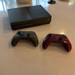 Xbox One S 1TB Military Green Special Edition Console With 2 Controllers And 10 Games