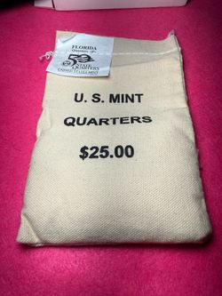 2004-P Florida State Quarter $25 Sealed Mint Bag BU 100 Coins