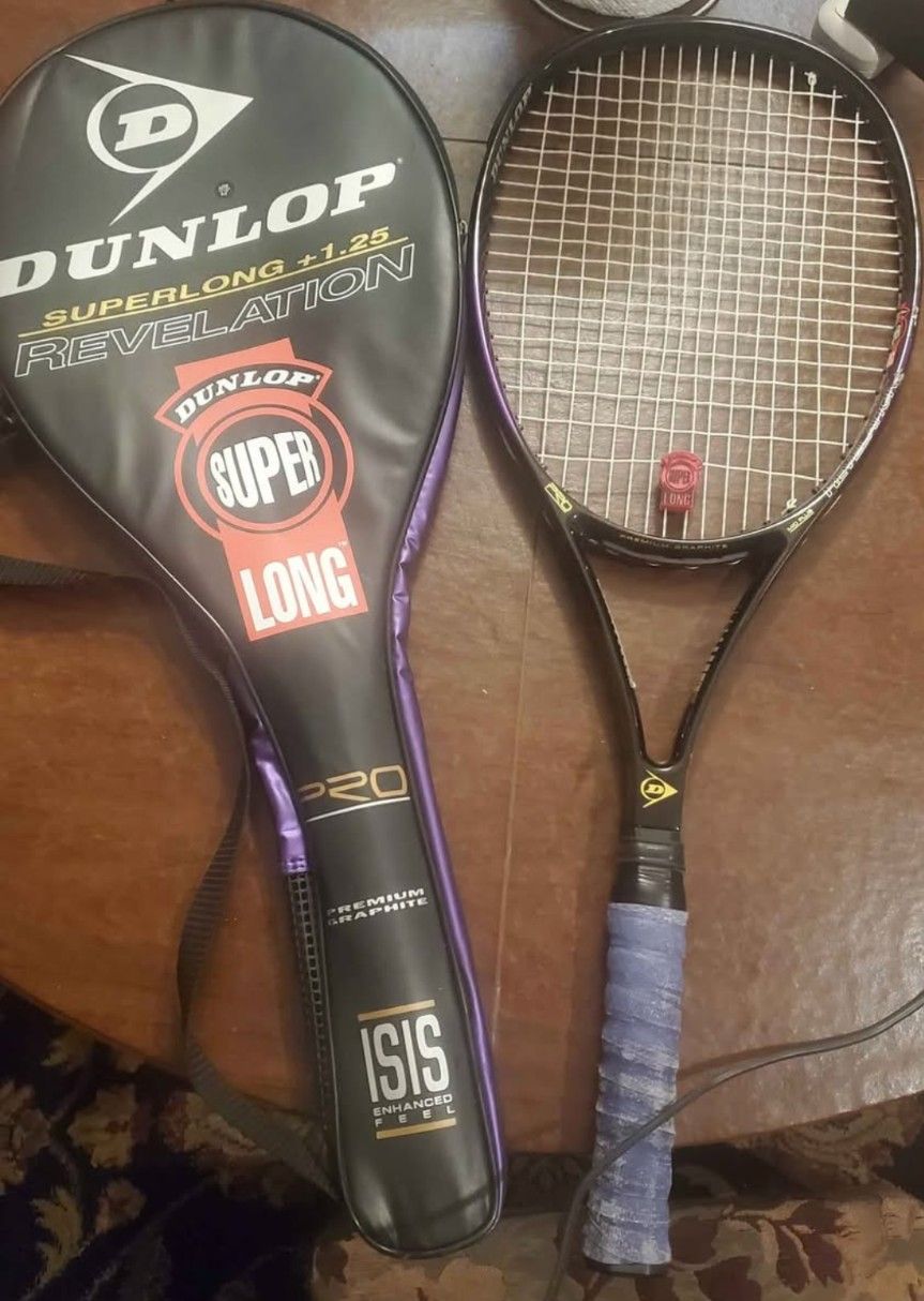 Dunlop Superlong + 1.25 Revelation w/ Case & Dampener (Grip Size 4 3/8) Great!