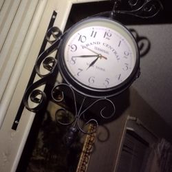 Vintage 2-sided Wall Clock
