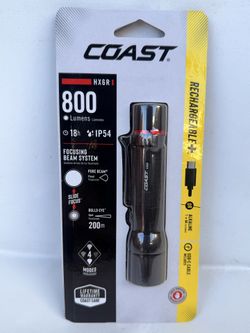 Coast HX6R 800 Lumens LED Rechargeable Flashlight