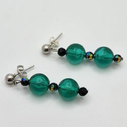 Clear Green Earrings 