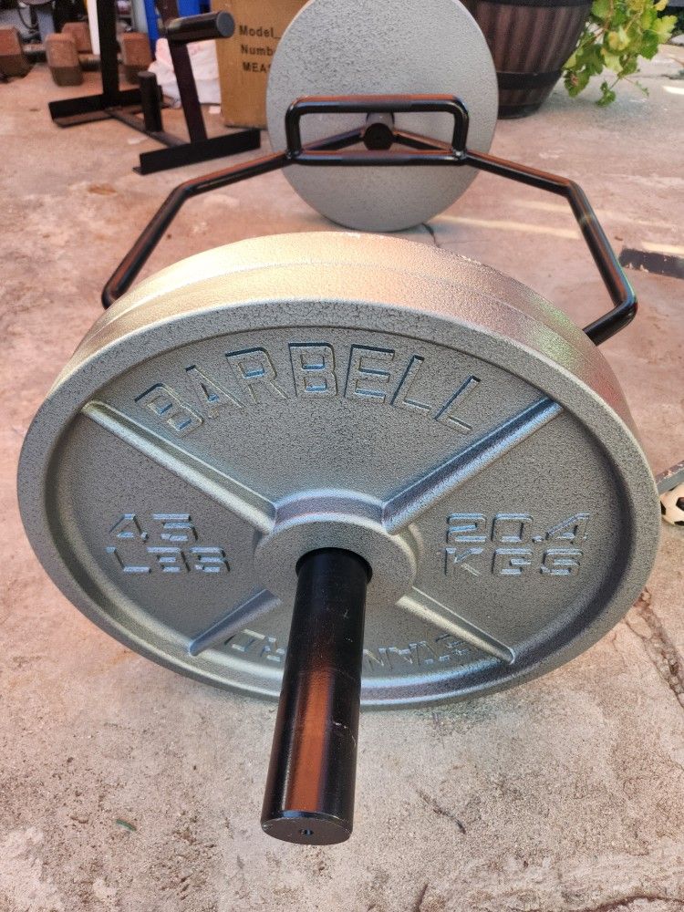 4 Barbell 45 Lb Hex/trap/squat Bar Weight Tree