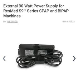 External 90 Watt Power Supply for ResMed S9™ Series CPAP and BiPAP Machines Thumbnail