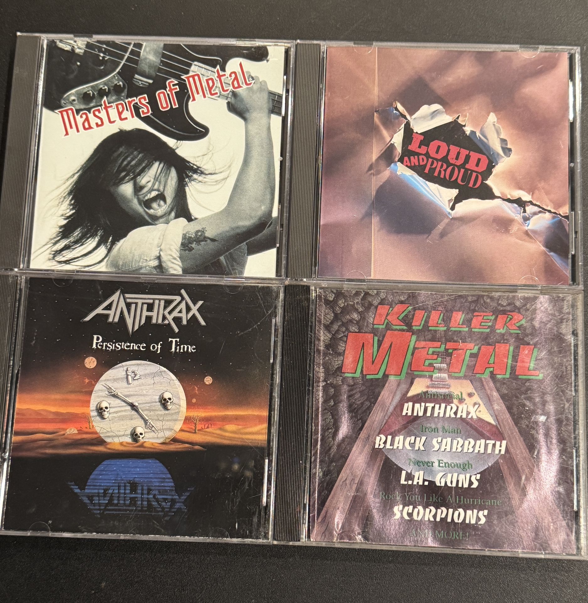 Metal Mayhem cd lot. Includes Killer Metal, Anthrax, Masters of Metal, & Loud & Proud. CDs in good condition. Great assortment