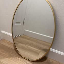 Gold Oval Mirror 16”x24”