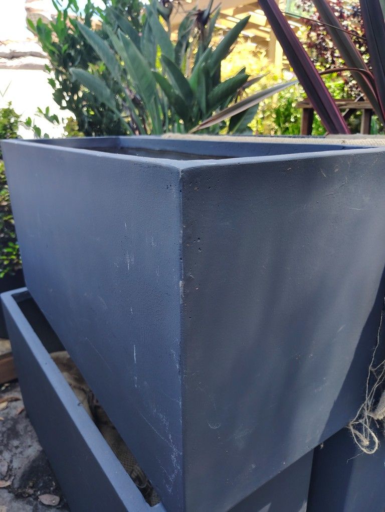 Charcoal Blue Plant Pot