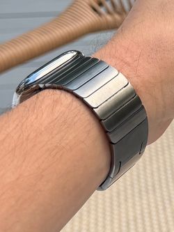 Lightly Used Apple Watch 10 GPS + Cellular Titanium Case Titanium Link Bracelet + Free Original Rubber Sports Band
