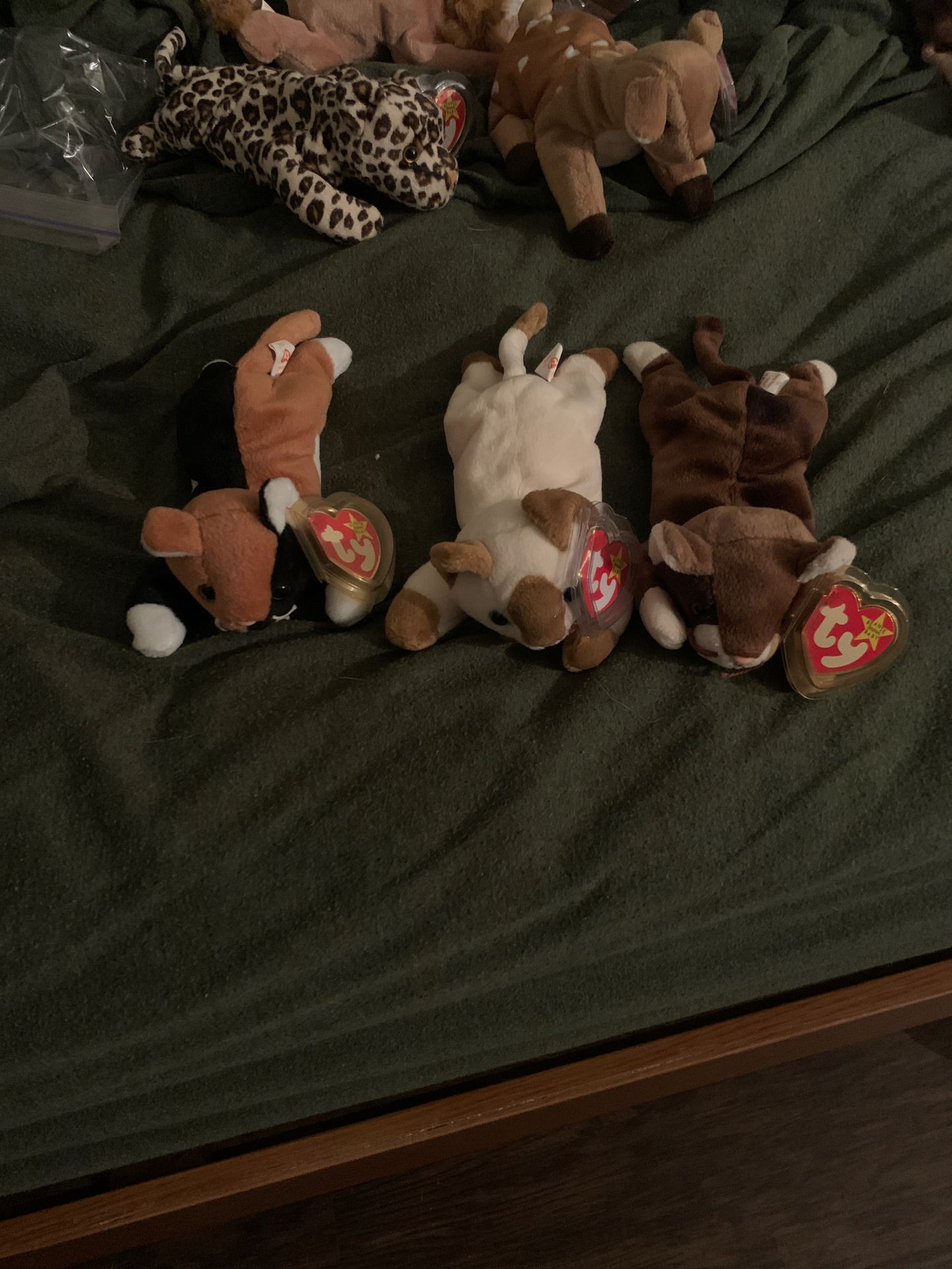 Original beanie babies pounce, snip and chip