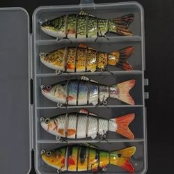 Lifelike Jointed Swimbait Fishing Lures 5pack Lot With Box 