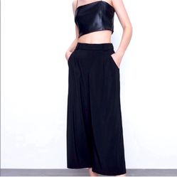 Zara Women’s Extra Wide Black Dress Pants Size Medium