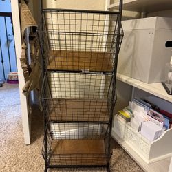 3 Tier Wood/metal Basket