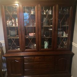 China Cabinet & Dining Table Set