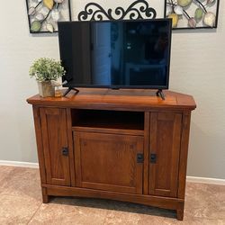 Gilbert!! SOLID WOOD Corner TV Stand or Cabinet