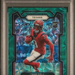 2023 Prizm Tank Dell Green Scope /75 #341 PSA 9 Houston Texans