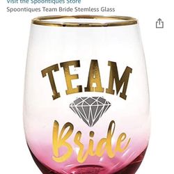 Spoontiques Team Bride Stemless Glass