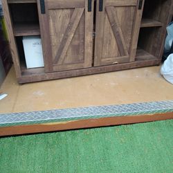 Sliding Door Wood Console