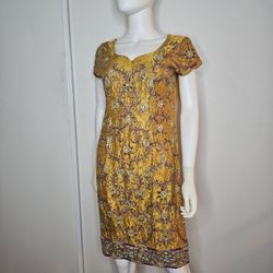 Gold Hand Embroidered Indian Kurti Tunic Top – Beaded Silk Festival Wear