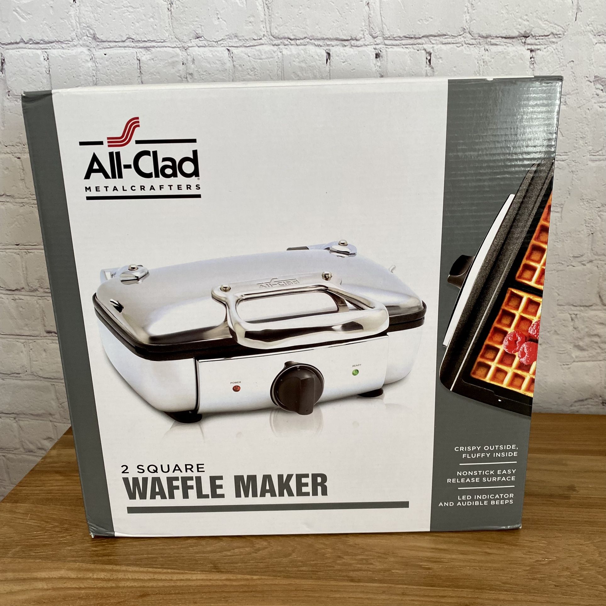 NEW All-Clad 2 Square Belgian Waffle Maker