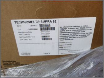Bulk Hot Melt Glue, 30lb box,  Henkel Technomelt Supra 62 