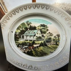 Currier &Ives Plate