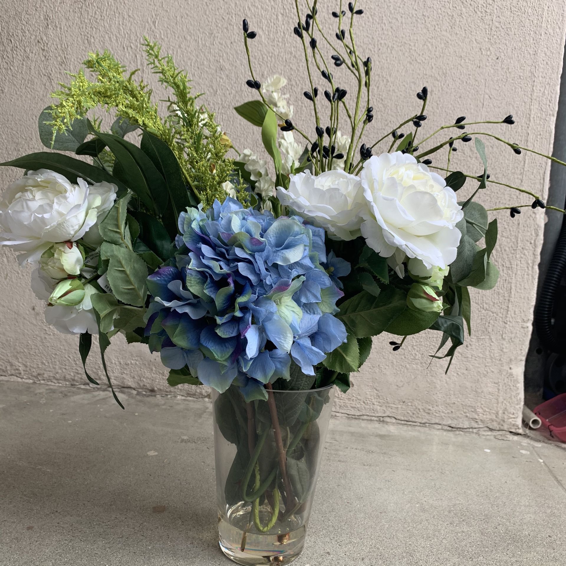 USED Artificial FLOWERS Arrangement in Vase