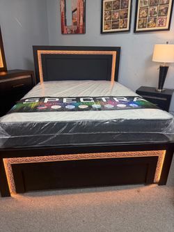 LED Bed Frame with Spectra Orthopedic Mattress