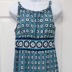 Blue and White Dress M