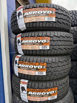 225/65R17 Arroyo AT New Set of Tires Mount And Balanced