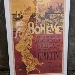 La Boheme framed poster