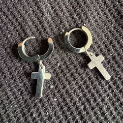 Hanging Cross Earrings