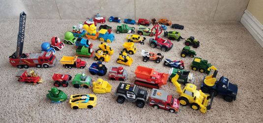 Toddler cars, trains, motorcycle, tractor