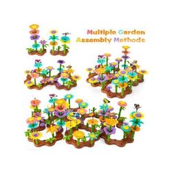 Flower Garden Building Toys for Girls: 127PCS Kids Gardening Kit Set Gifts for 3 4 5 6 7 Year Old Toddler