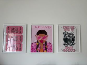 White Wood Frame posters (3)