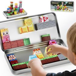 new Magnetic Building Blocks for Kids Ages 3-8, STEM Magnetic Cubes Travel Toys with Iron Storage Box – Portable Sensory Learning for Toddlers, Fine M