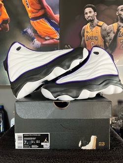 Jordan Pro Strong GS White Electro Purple Black