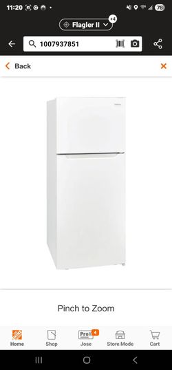 Frigidaire 28in 18cu Top Freezer Refrigerator In White Energy Star