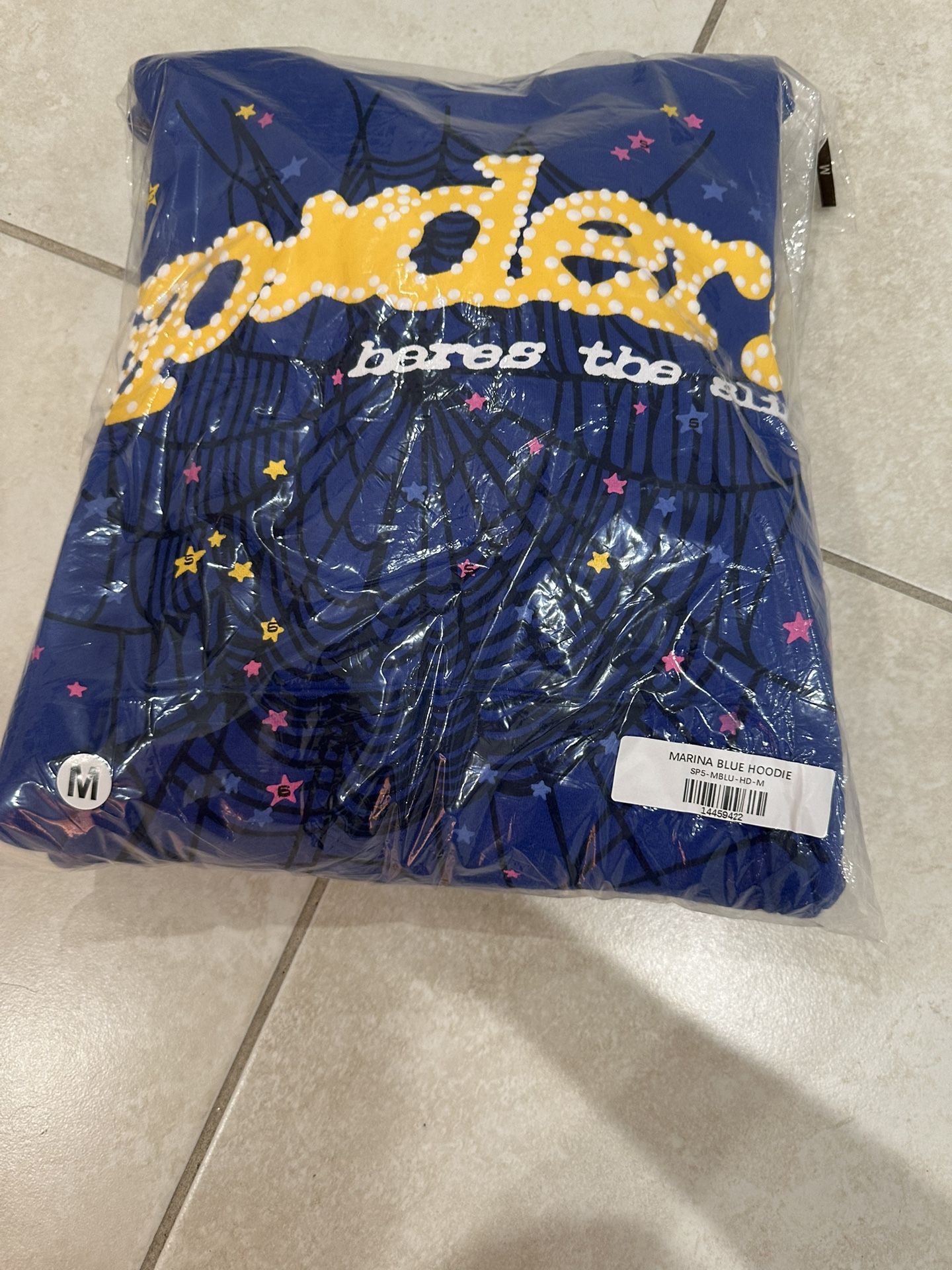 Dark Blue Sp5der Hoodie Best Quality