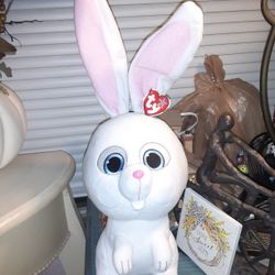 The Secret Life Of Pets TY Buddy 9"inch plush toy Snowball the white Bunny Rabbit stuffed animal NWT $10