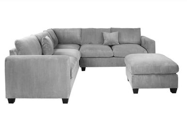 NEW Modern Ashley Style Sectional Couch and Ottoman Set Discount Clearance BIG Sofa SALE Corner Seccional Clearance Gray Beige White Black Many COLOR!