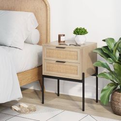 Set of 2 Nathan James Andrew Rattan Nightstands