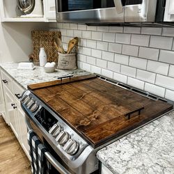 Wooden Stove Top Cover