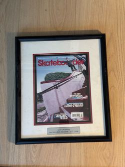 Framed skateboarder magazine