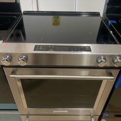KitchenAid Slide in stainless steel stove brand new 