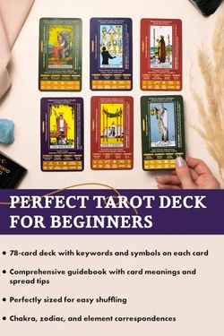 Tarot Deck for Beginners with Guidebook