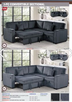 Sectional with pullout sleep