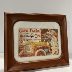Wooden Frame - Coupe Pilette Postcard - 12.5” x 10.5”